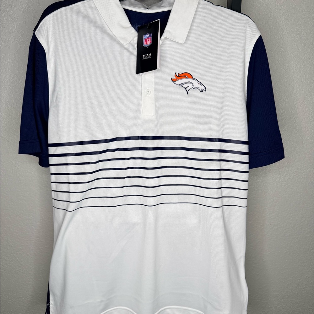 Men’s Nike Denver Broncos Navy/White Fashion Performance Polo Size M – NWT